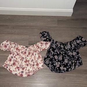 Off-Shoulder Tops (Set of 2)